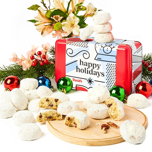 Happy Holidays Butter Pecan Meltaway Sampler Tin