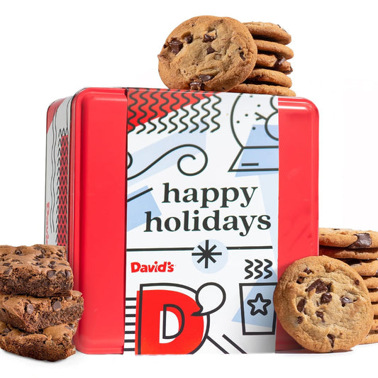 Happy Holidays Gluten Free Cookie & Brownie tin