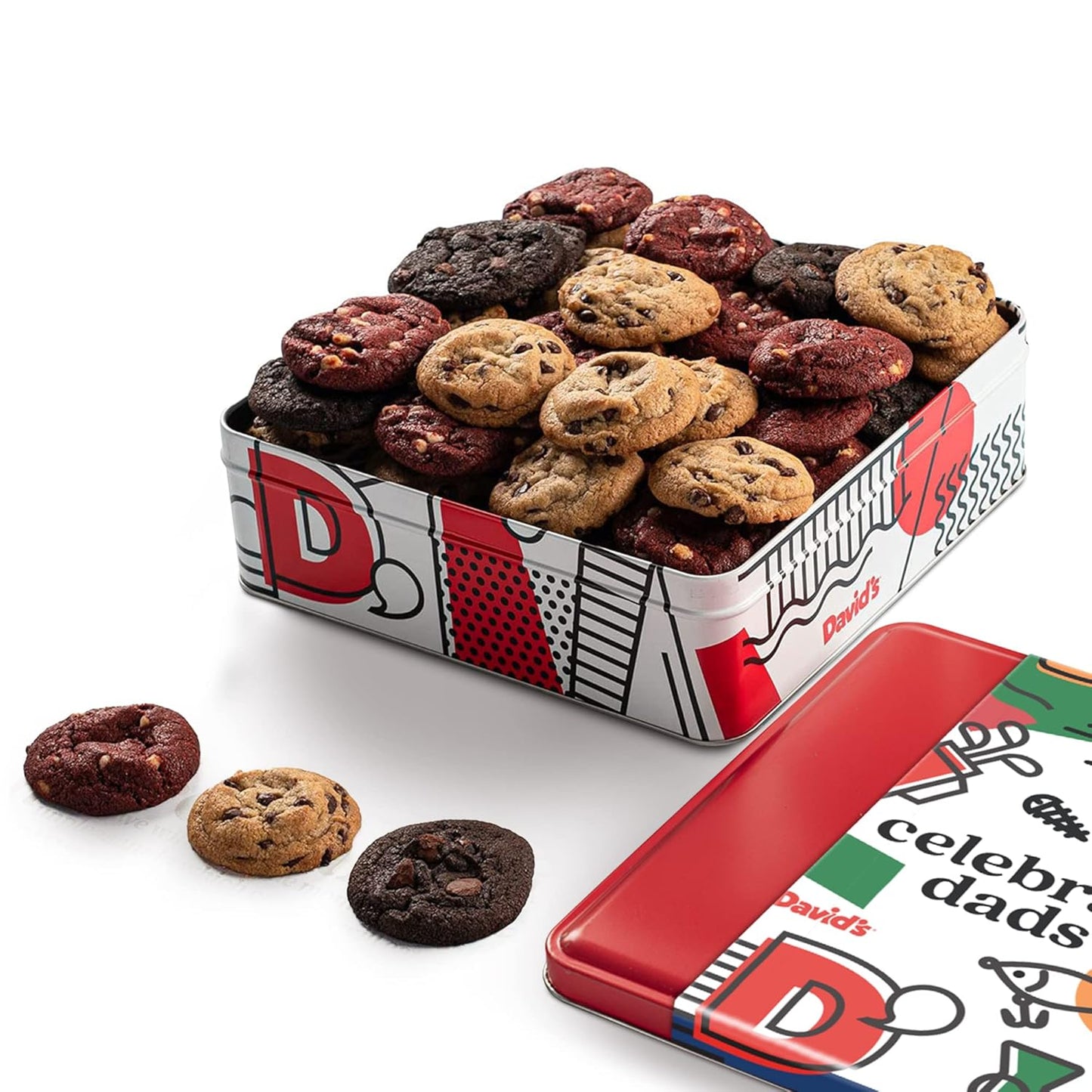 Father's Day Fresh Baked Mini Cookies Tin - 54 Cookies