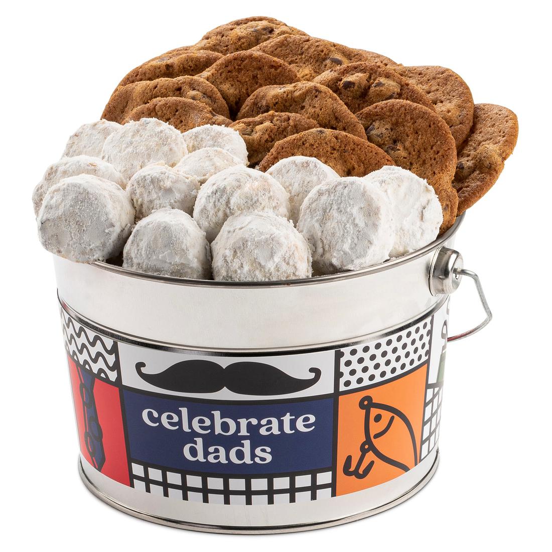 Father's Day Crispy Chocolate Chip Cookie and Pecan Meltaways Bucket