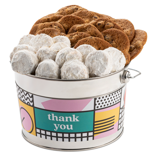 Thank You Bucket Thin & Crispy Chocolate Chip Cookies and Butter Pecan Meltaways