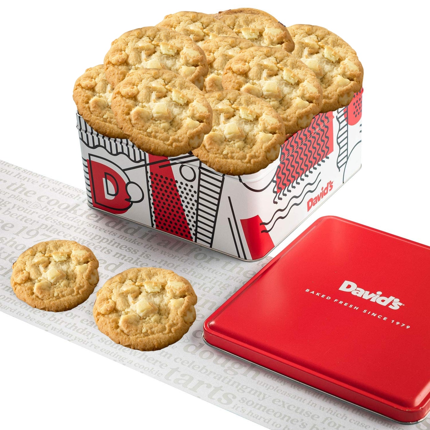 Fresh Baked Macadamia White Chunk Cookies