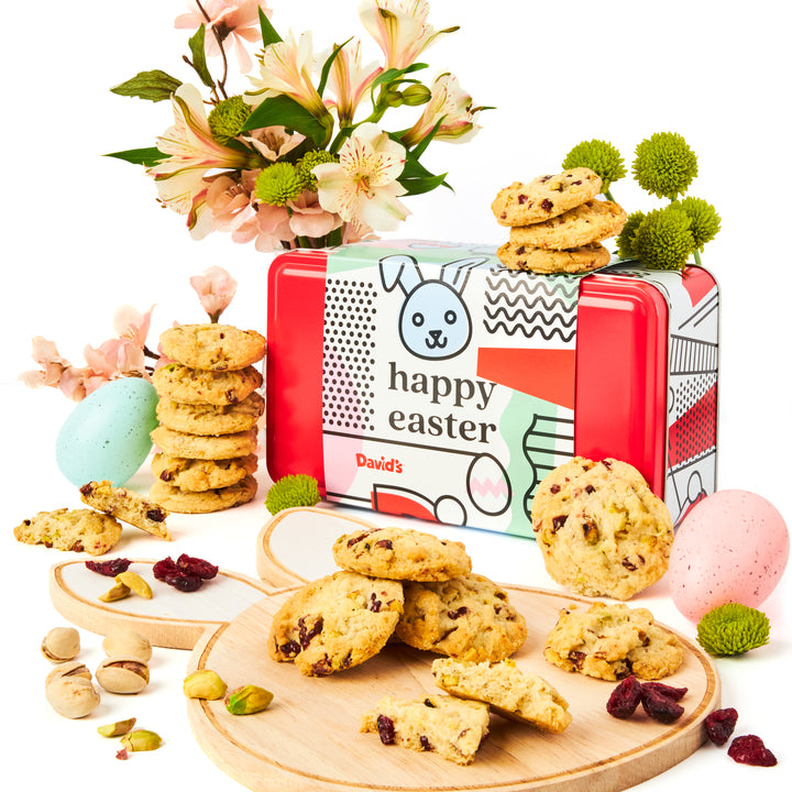 Easter Cranberry Pistachio Biscuit Sampler Tin