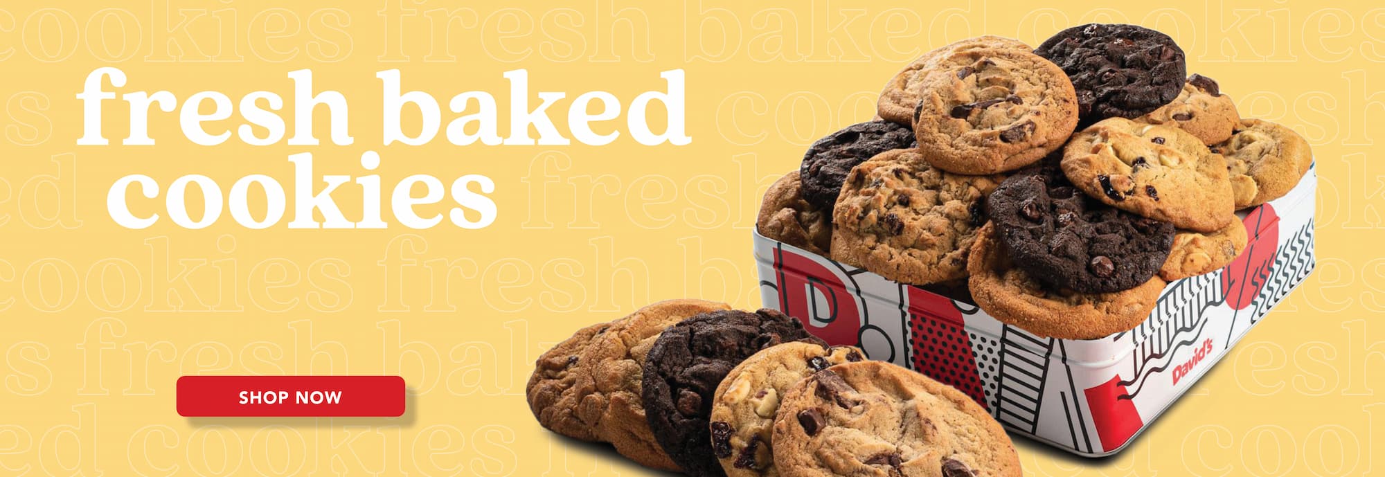 A box of Fresh Baked Cookies from David's Cookies