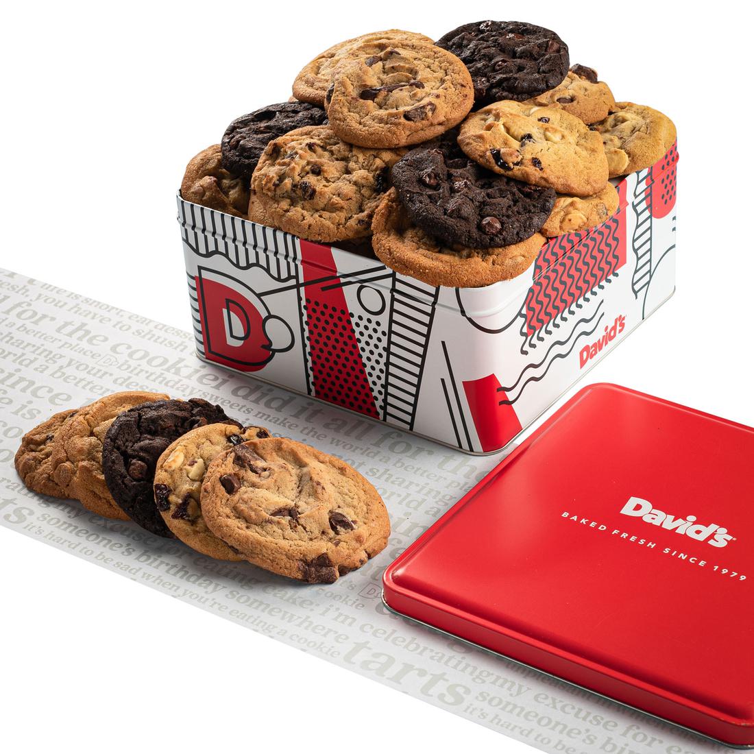 Fresh Baked Assorted Cookies Tin - 1LB
