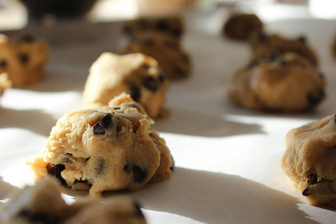 Cookie Dough on Baking Sheet 