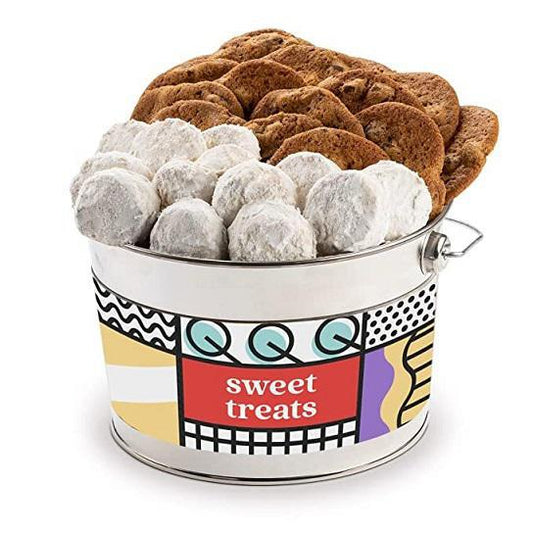 Sweet Treats Thin & Crispy Chocolate Chip Cookies and Butter Pecan meltaways bucket