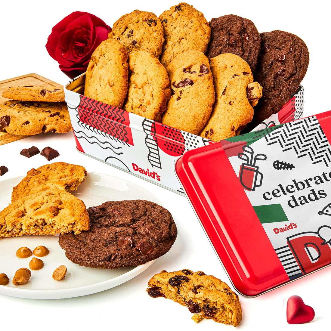 Father's Day Fresh Baked Assorted Cookies Tin - Sweet Sampler