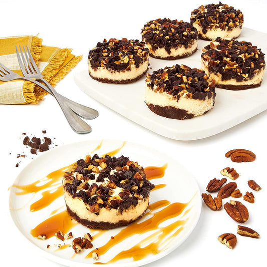 Mini Chocolate Pecan Cheesecakes - 12 Pieces