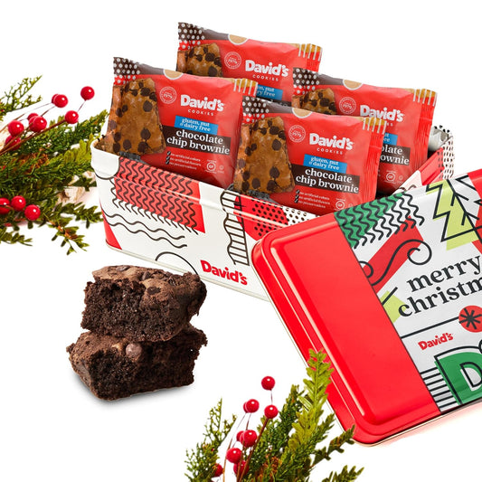 Merry Christmas Gluten-Free Brownies Sweet Sampler Tin