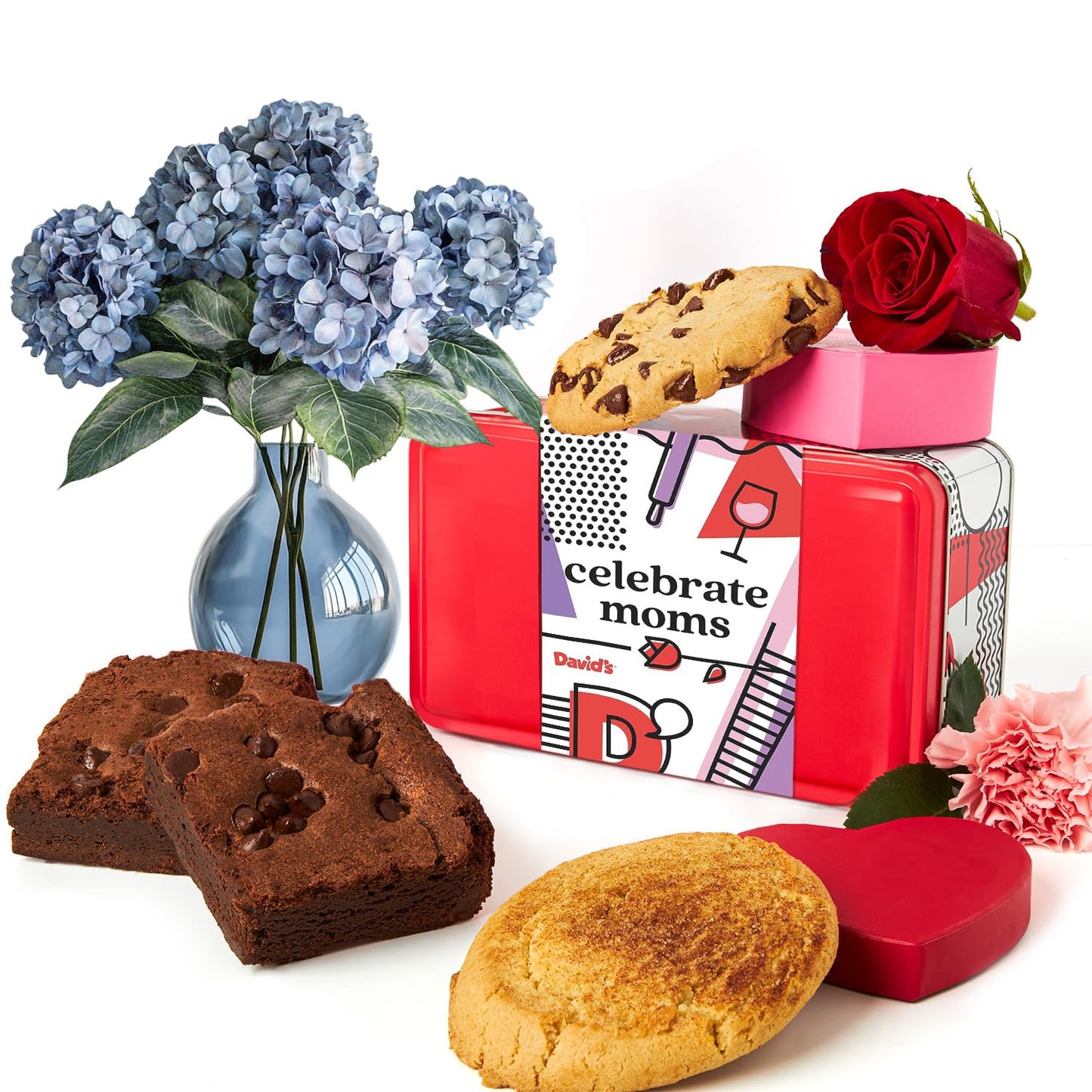 Mother's Day Gluten Free Chocolate Chip, Snickerdoodle Cookie and Brownie Sampler Tin