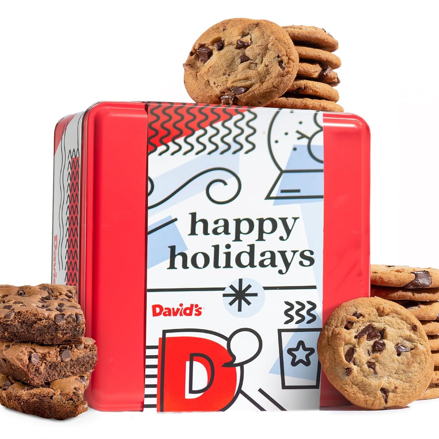 Happy Holidays Gluten Free Cookie & Brownie tin