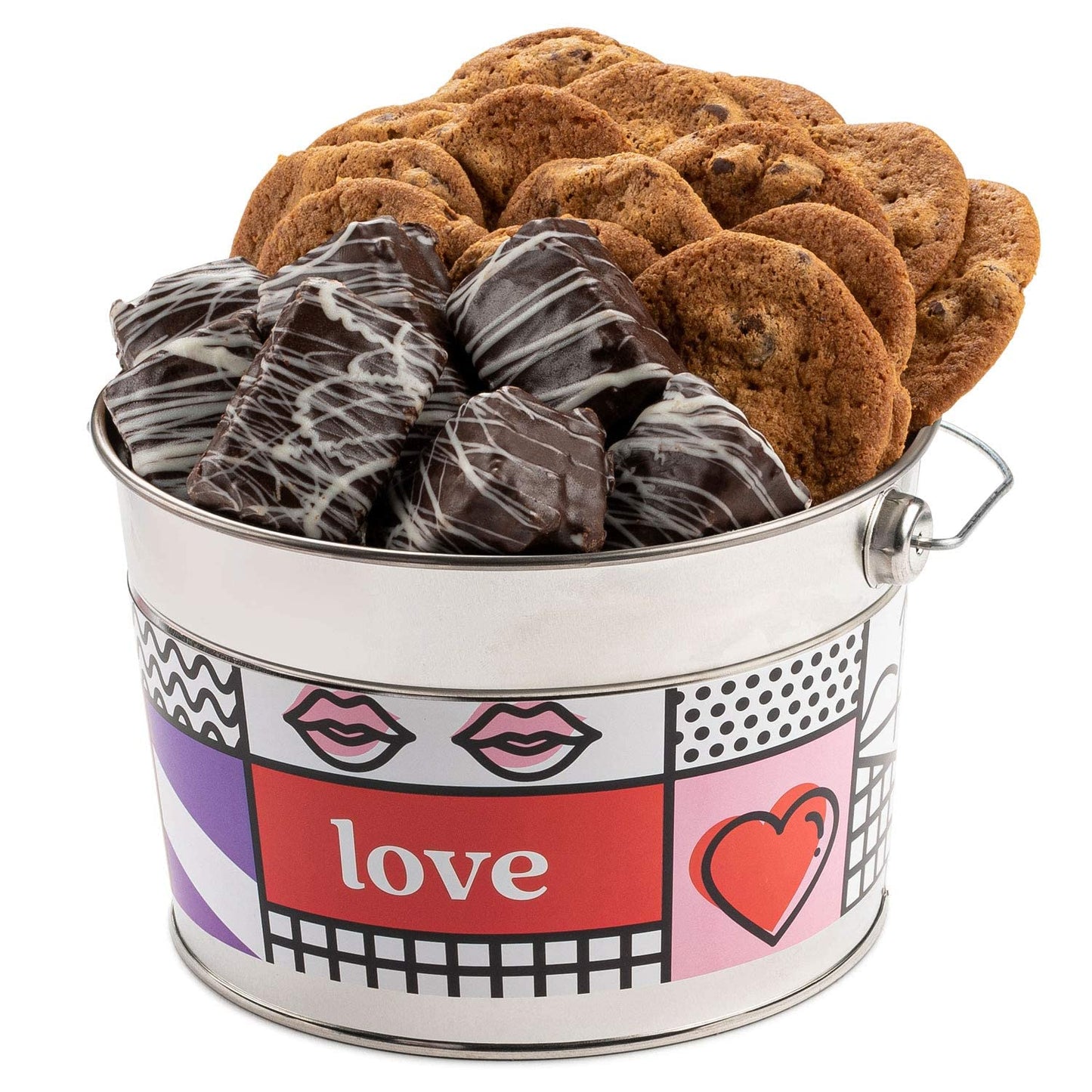 Valentine's Day Thin and Cripsy & Chocolate Covered Brownies Bucket