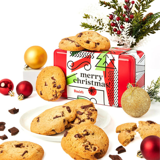 Merry Christmas Chocolate Chunk Cookie Tin