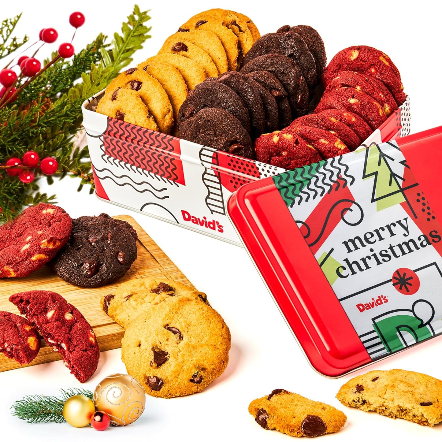 Merry Christmas Mini Bites Sampler Tin (28 Cookies)