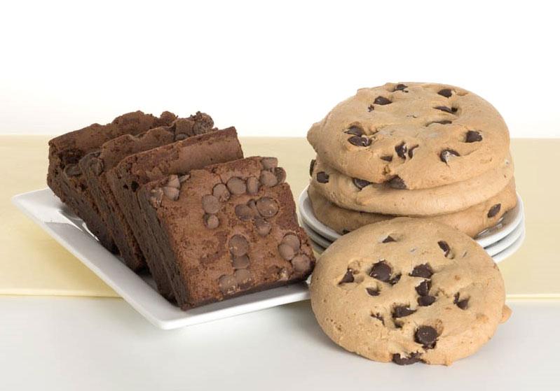 David's Gluten Free - Dairy Free - Chocolate Chip Cookie Brownie Combo (4 each)