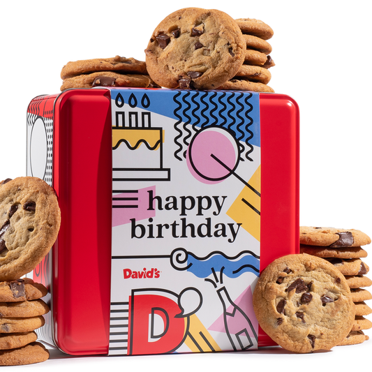 Happy Birthday Chocolate Chunk Cookies Tin