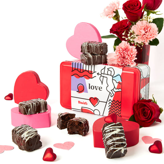 I Love You Chocolate Covered Brownies Sampler Tin