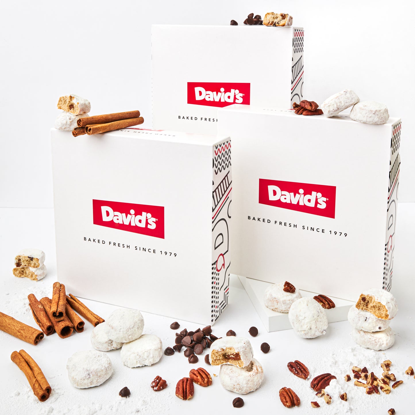 Cinnamon, Chocolate Chip, and Butter Pecan Meltaways 3 Pack Dessert Boxes