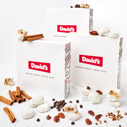 Cinnamon, Chocolate Chip, and Butter Pecan Meltaways 3 Pack Dessert Boxes