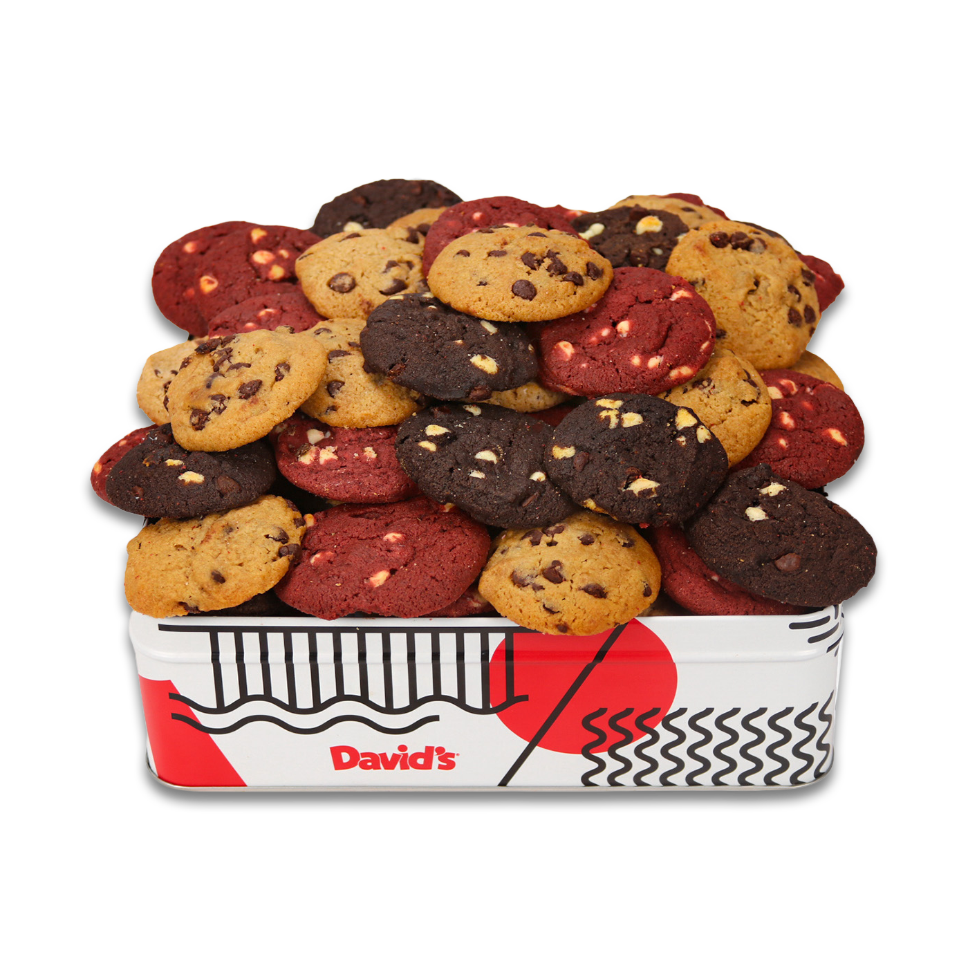 Fresh Baked Mini Cookies Tin - 54 Cookies
