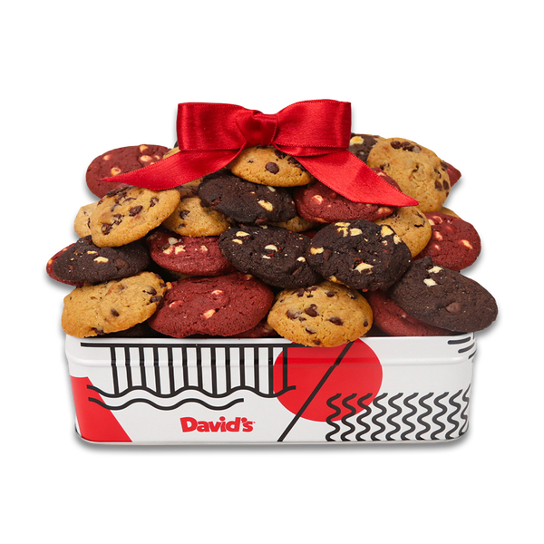Fresh Baked Mini Cookies Tin - 54 Cookies – David's Cookies