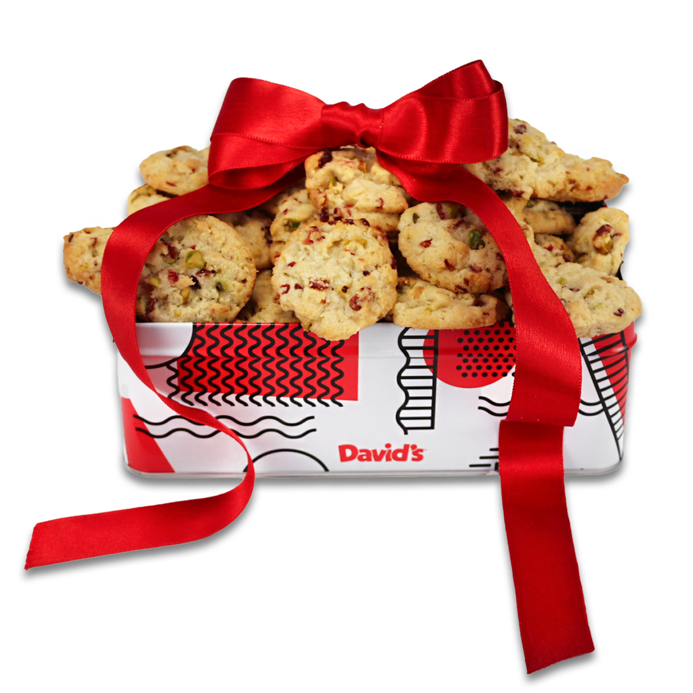 Merry Christmas Cranberry Pistachio Biscuits 16oz Tin