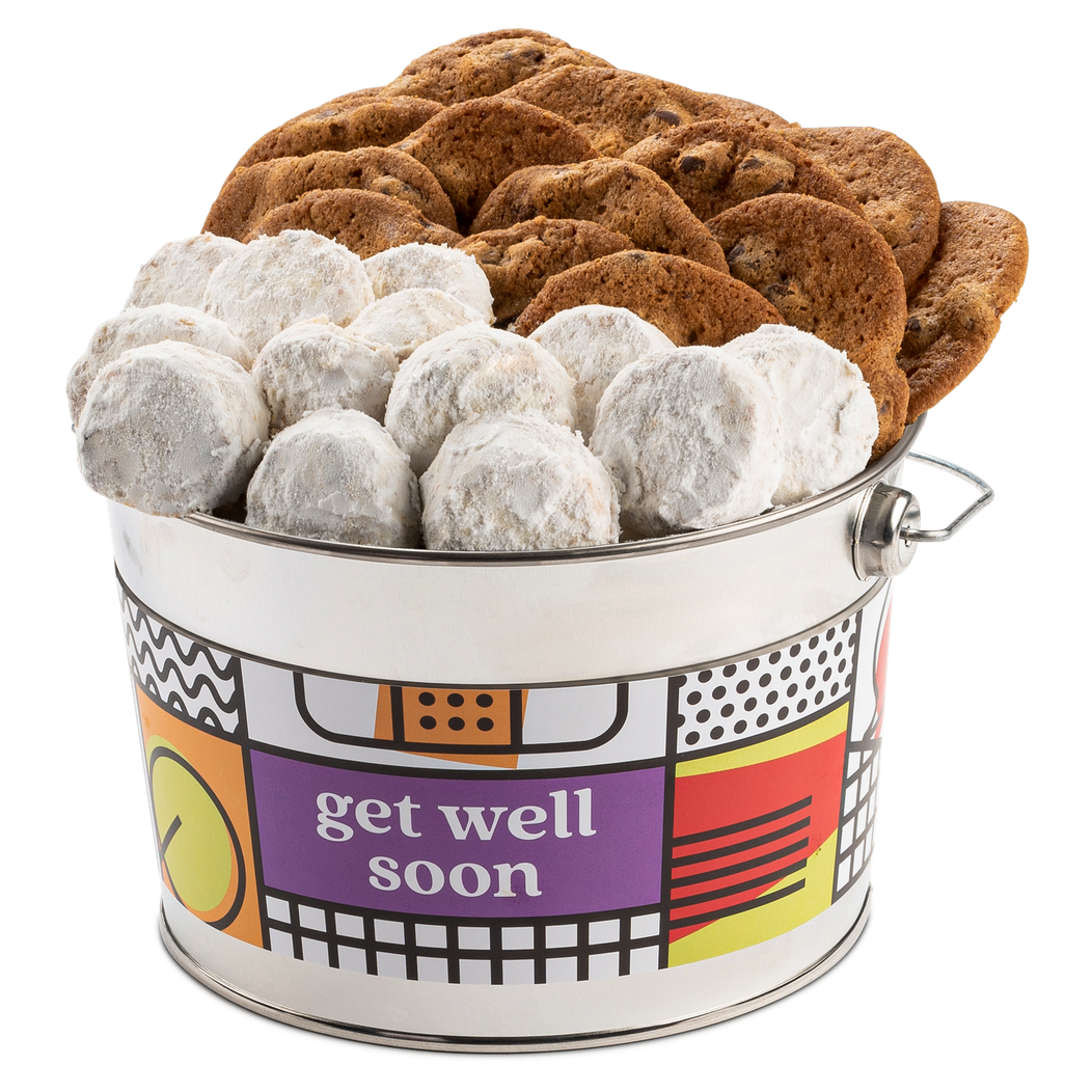 Get Well Thin & Crispy Chocolate Chip Cookies and Butter Pecan Meltaways Bucket