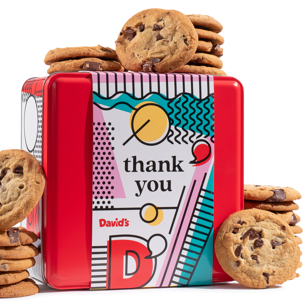 Thank You Fresh Baked Chocolate Chunk Cookies Tin - 1LB