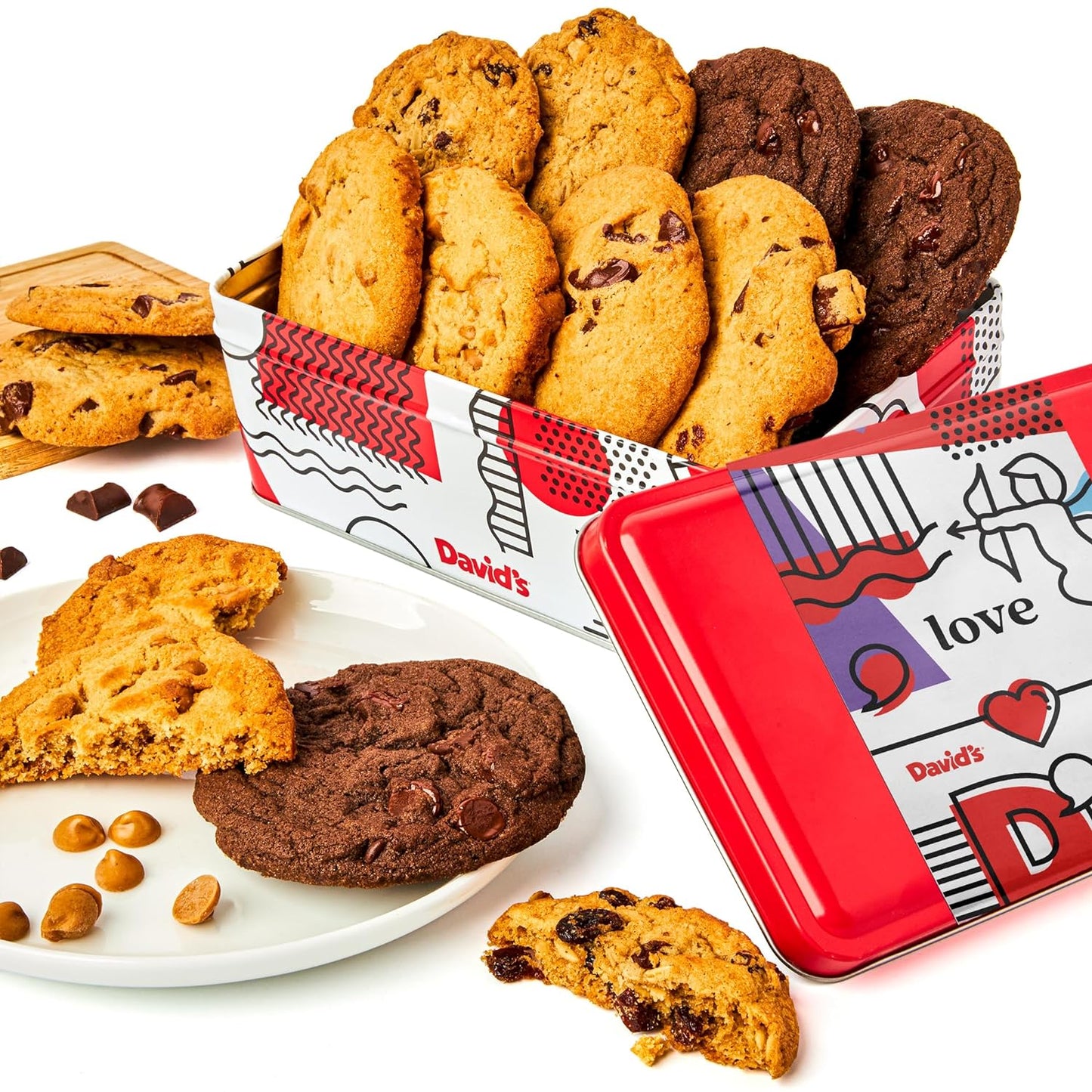 Happy Valentine's Day Assorted Cookies Sweet Sampler Tin